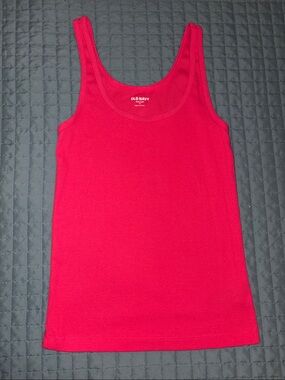 Old Navy Hot Pink Ribbed Scoop Tank